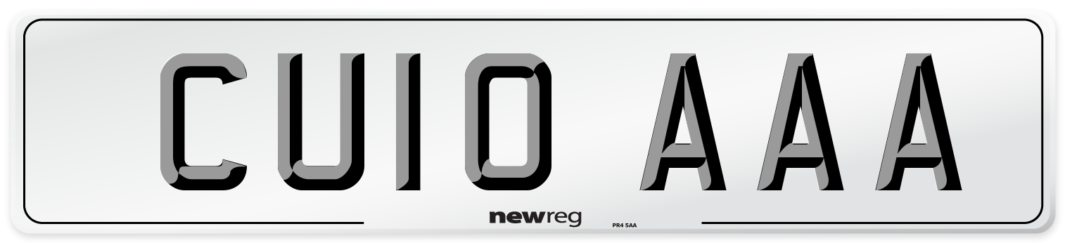 CU10 AAA Number Plate from New Reg